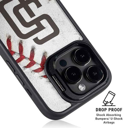 MLB San Diego Padres Game Ball iPhone 16 Pro Kickstand Case